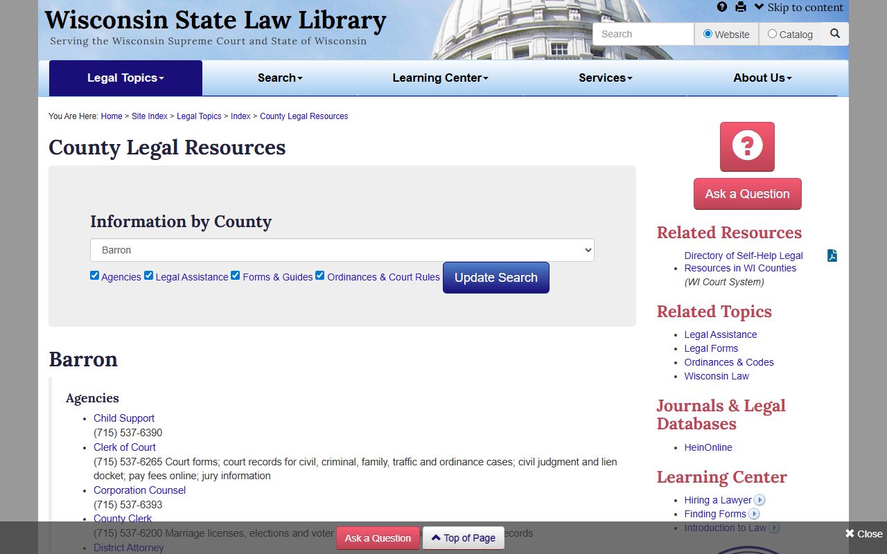Barron County bankruptcy records legal resources image