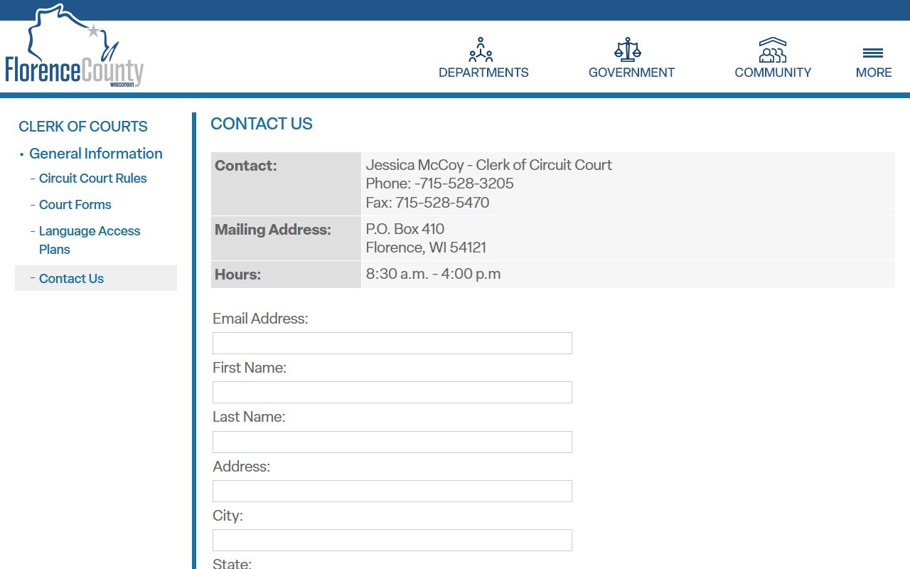 Florence County bankruptcy records search