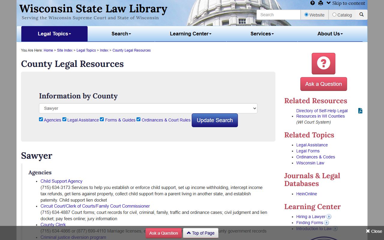 Sawyer County bankruptcy records legal resources image